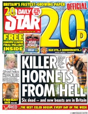 Daily Star (UK) Newspaper Front Page for 18 May 2016