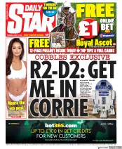 Daily Star (UK) Newspaper Front Page for 18 June 2019