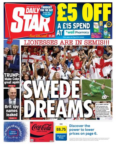 Daily Star Newspaper Front Page (UK) for 18 July 2025