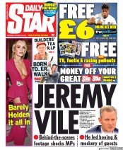 Daily Star (UK) Newspaper Front Page for 19 October 2019