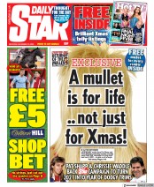 Daily Star (UK) Newspaper Front Page for 19 December 2020