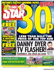 Daily Star (UK) Newspaper Front Page for 19 March 2016