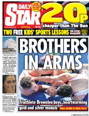 Daily Star (UK) Newspaper Front Page for 19 August 2016