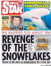 Daily Star (UK) Newspaper Front Page for 1 February 2019