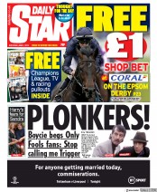 Daily Star (UK) Newspaper Front Page for 1 June 2019