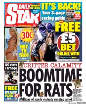 Daily Star (UK) Newspaper Front Page for 1 June 2020