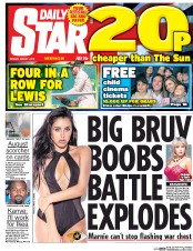 Daily Star (UK) Newspaper Front Page for 1 August 2016