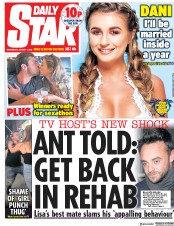 Daily Star (UK) Newspaper Front Page for 1 August 2018