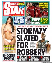 Daily Star (UK) Newspaper Front Page for 20 January 2020