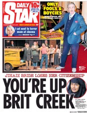 Daily Star (UK) Newspaper Front Page for 20 February 2019