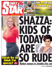 Daily Star (UK) Newspaper Front Page for 20 March 2019