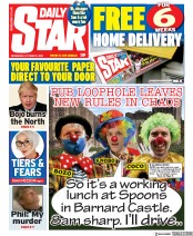 Daily Star (UK) Newspaper Front Page for 21 October 2020