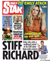 Daily Star (UK) Newspaper Front Page for 22 October 2019