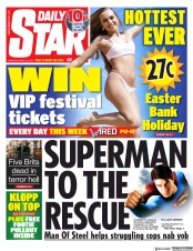 Daily Star (UK) Newspaper Front Page for 22 April 2019