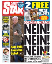 Daily Star (UK) Newspaper Front Page for 22 April 2020