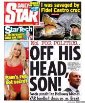 Daily Star (UK) Newspaper Front Page for 22 August 2019