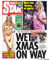 Daily Star (UK) Newspaper Front Page for 23 December 2019