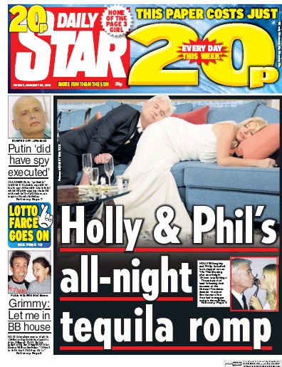 Daily Star Newspaper Front Page (UK) for 23 January 2016