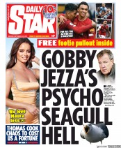 Daily Star (UK) Newspaper Front Page for 23 September 2019