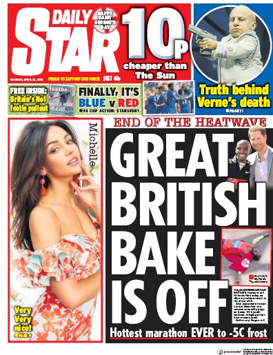 Daily Star Newspaper Front Page (UK) for 24 April 2018