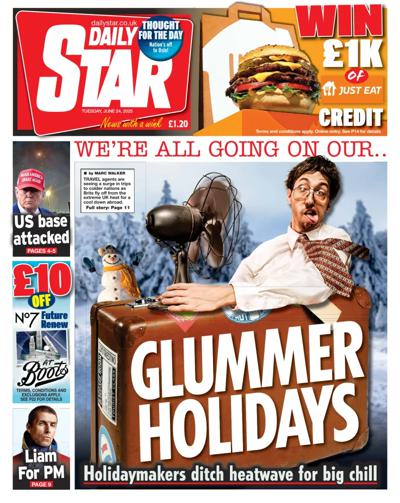 Daily Star Newspaper Front Page (UK) for 24 June 2025