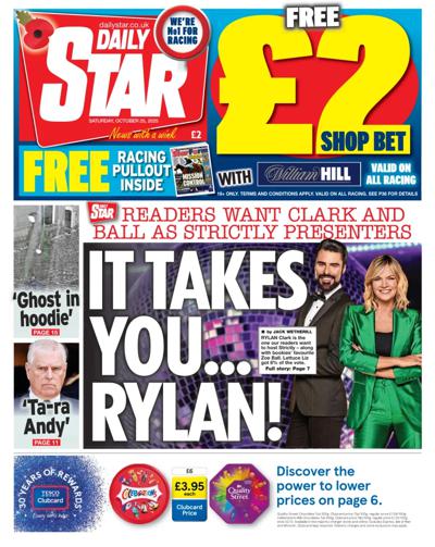 Daily Star Newspaper Front Page (UK) for 25 October 2025
