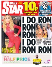 Daily Star (UK) Newspaper Front Page for 25 May 2018