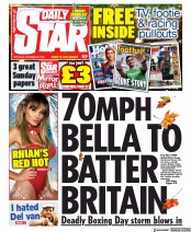 Daily Star (UK) Newspaper Front Page for 26 December 2020