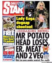 Daily Star (UK) Newspaper Front Page for 26 February 2021