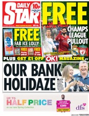 Daily Star (UK) Newspaper Front Page for 26 May 2018