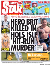 Daily Star (UK) Newspaper Front Page for 26 June 2018