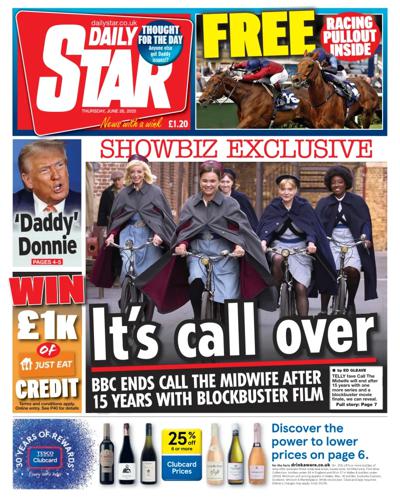 Daily Star Newspaper Front Page (UK) for 26 June 2025