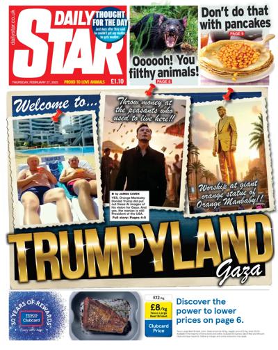 Daily Star Newspaper Front Page (UK) for 27 February 2025