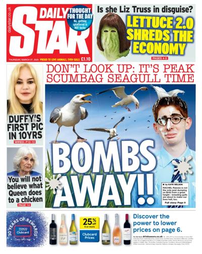 Daily Star Newspaper Front Page (UK) for 27 March 2025