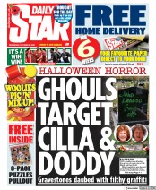 Daily Star (UK) Newspaper Front Page for 28 October 2020