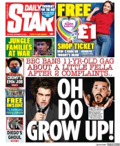 Daily Star (UK) Newspaper Front Page for 28 November 2020