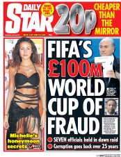 Daily Star (UK) Newspaper Front Page for 28 May 2015