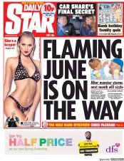 Daily Star (UK) Newspaper Front Page for 28 May 2018