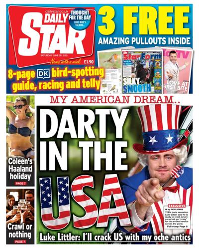 Daily Star Newspaper Front Page (UK) for 28 June 2025