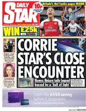 Daily Star (UK) Newspaper Front Page for 2 January 2019