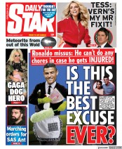 Daily Star (UK) Newspaper Front Page for 2 March 2021