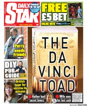 Daily Star (UK) Newspaper Front Page for 2 July 2020