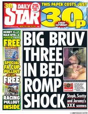 Daily Star (UK) Newspaper Front Page for 30 January 2016