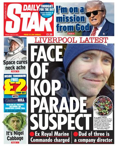 Daily Star Newspaper Front Page (UK) for 30 May 2025