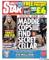 Daily Star (UK) Newspaper Front Page for 30 July 2020