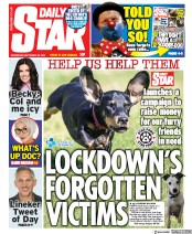 Daily Star (UK) Newspaper Front Page for 30 September 2020