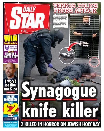 Daily Star Newspaper Front Page (UK) for 3 October 2025