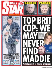 Daily Star (UK) Newspaper Front Page for 3 April 2018