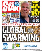 Daily Star (UK) Newspaper Front Page for 3 June 2021