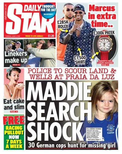 Daily Star Newspaper Front Page (UK) for 3 June 2025